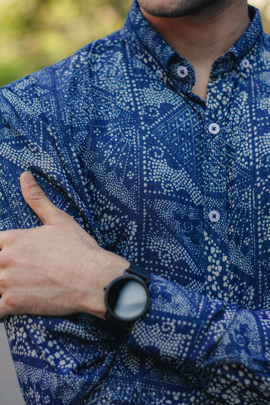 Floral Denim Blue