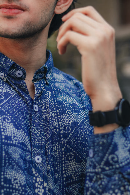 Floral Denim Blue