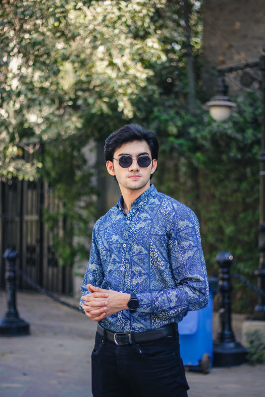 Floral Denim Blue
