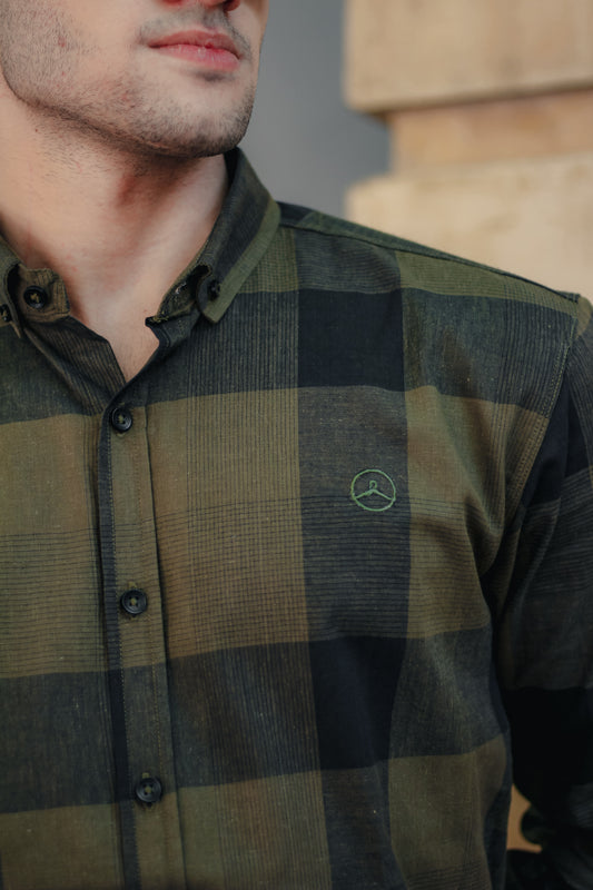 Olive Green Checkered