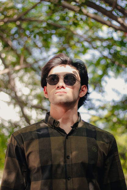 Olive Green Checkered