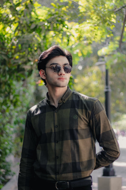 Olive Green Checkered